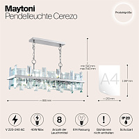 Maytoni Modern Cerezo Подвесной светильник цвет: хром MOD201PL-08N