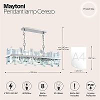Maytoni Modern Cerezo Подвесной светильник цвет: хром MOD201PL-08N