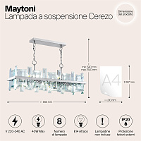 Maytoni Modern Cerezo Подвесной светильник цвет: хром MOD201PL-08N