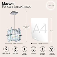 Maytoni Modern Cerezo Подвесной светильник цвет: хром MOD201PL-01N