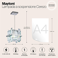 Maytoni Modern Cerezo Подвесной светильник цвет: хром MOD201PL-01N