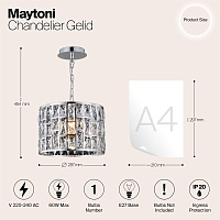Maytoni Modern Gelid Люстра цвет: хром MOD184-PL-01-CH