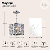 Maytoni Modern Gelid Люстра цвет: хром MOD184-PL-01-CH