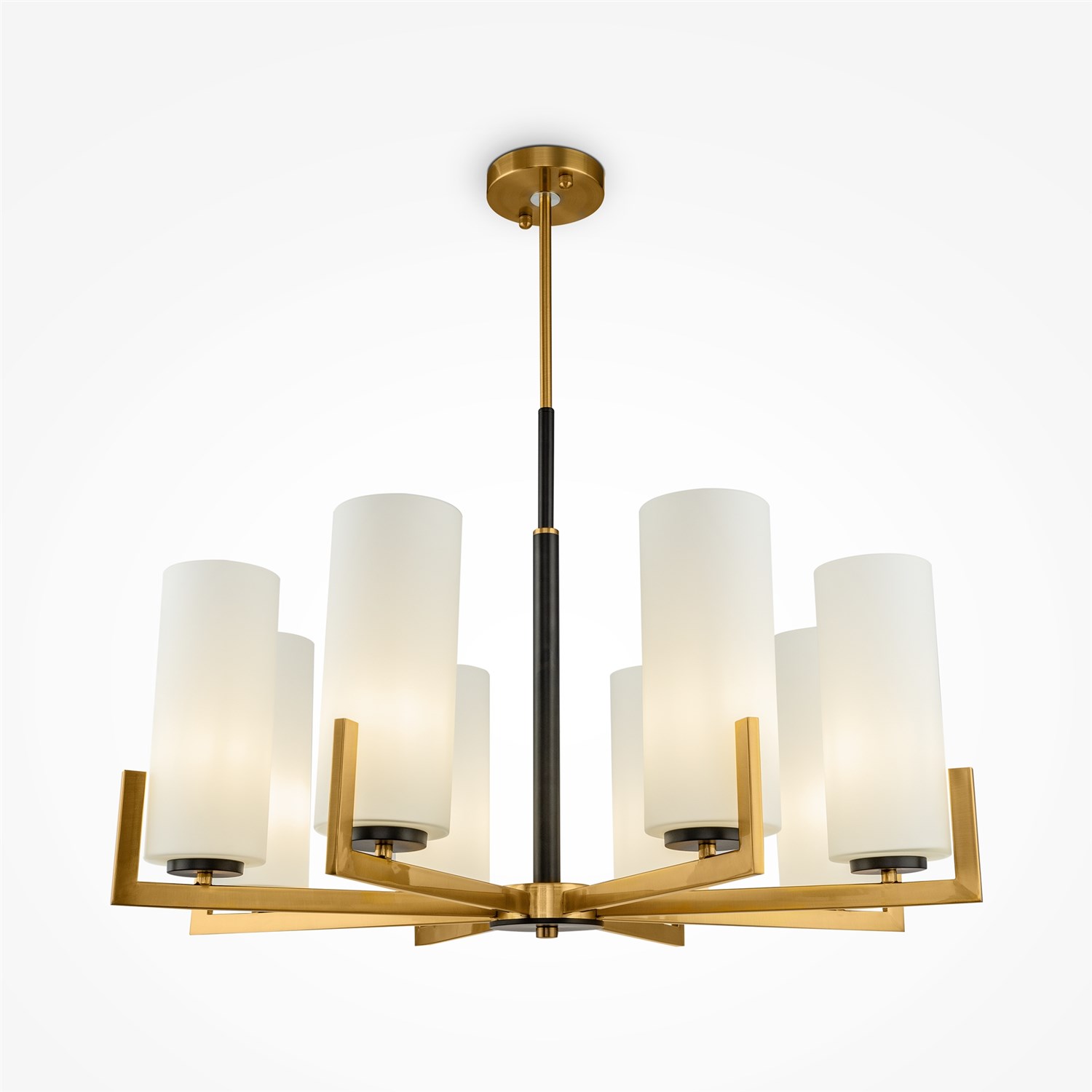 Maytoni Modern Fortano Люстра цвет: черный и латунь MOD089PL-08BS