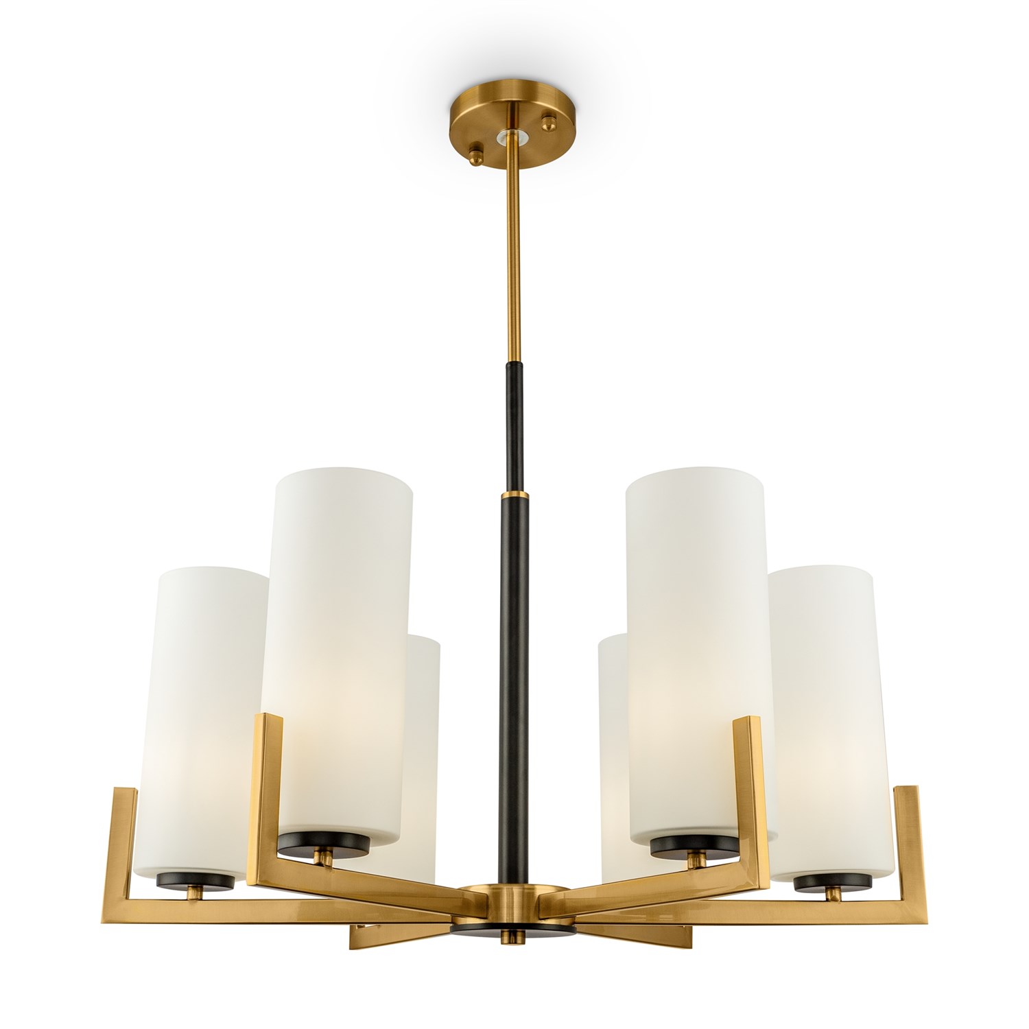 Maytoni Modern Fortano Люстра цвет: черный и латунь MOD089PL-06BS