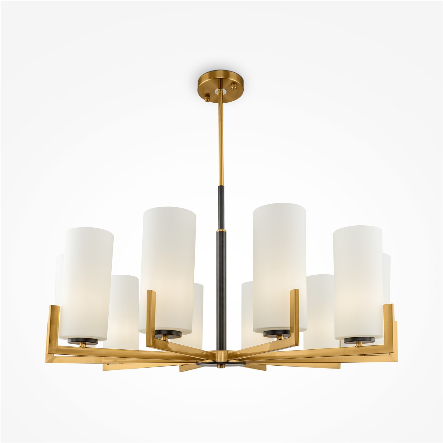 Maytoni Modern Fortano Люстра цвет: черный и латунь MOD089PL-10BS