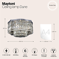 Maytoni Modern Dune Потолочный светильник цвет: хром DIA005CL-06CH
