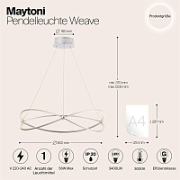 Maytoni Modern Weave Подвесной светильник цвет: никель MOD062PL-L56CH3K