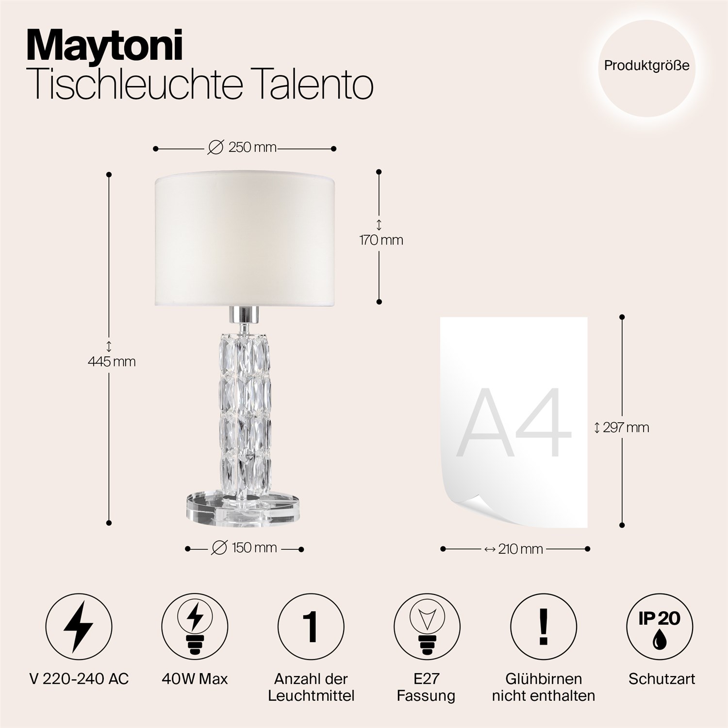 Maytoni Modern Talento Настольный светильник цвет: хром DIA008TL-01CH