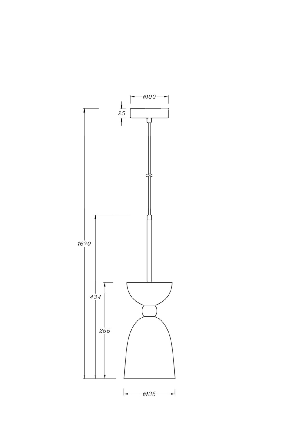 Maytoni Modern Cloches Подвесной светильник цвет: латунь MOD113PL-01W