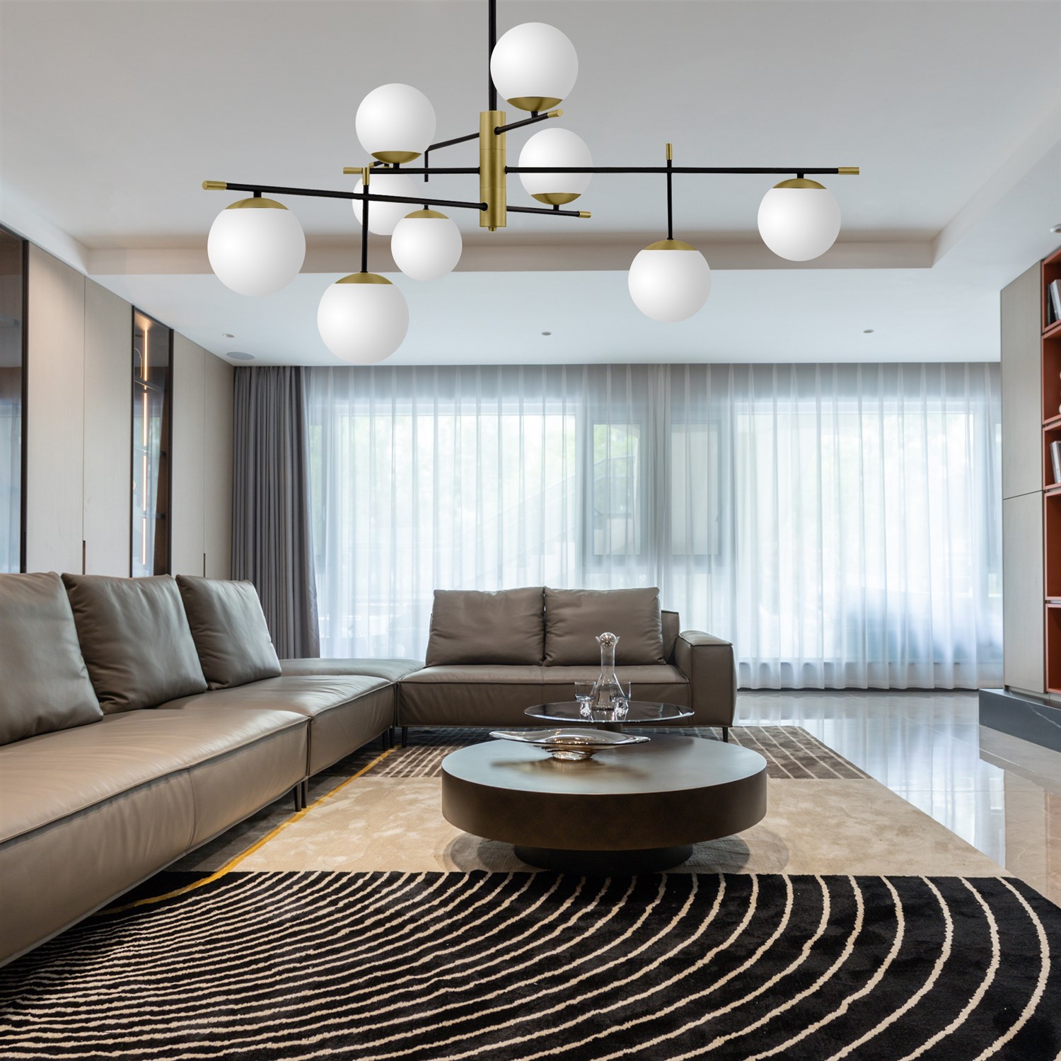Maytoni Modern Nostalgia Подвесной светильник цвет: черный и золото MOD048PL-09G