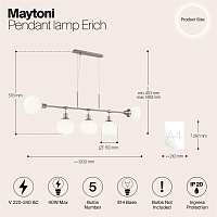 Maytoni Modern Erich Подвесной светильник цвет: никель MOD221-PL-05-N