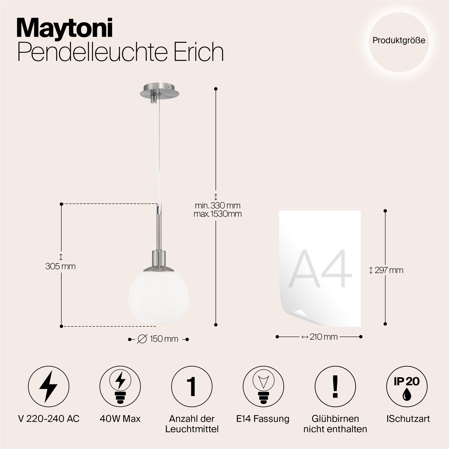 Maytoni Modern Erich Подвесной светильник цвет: латунь MOD221-PL-01-G