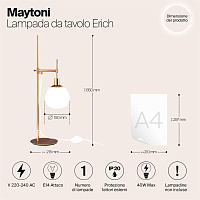 Maytoni Modern Erich Настольный светильник цвет: латунь MOD221-TL-01-G