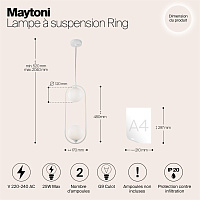 Maytoni Modern Ring Подвесной светильник цвет: белый MOD013PL-02W