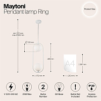 Maytoni Modern Ring Подвесной светильник цвет: белый MOD013PL-02W