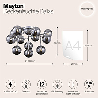 Maytoni Modern Dallas Потолочный светильник цвет: хром MOD545PL-12CH