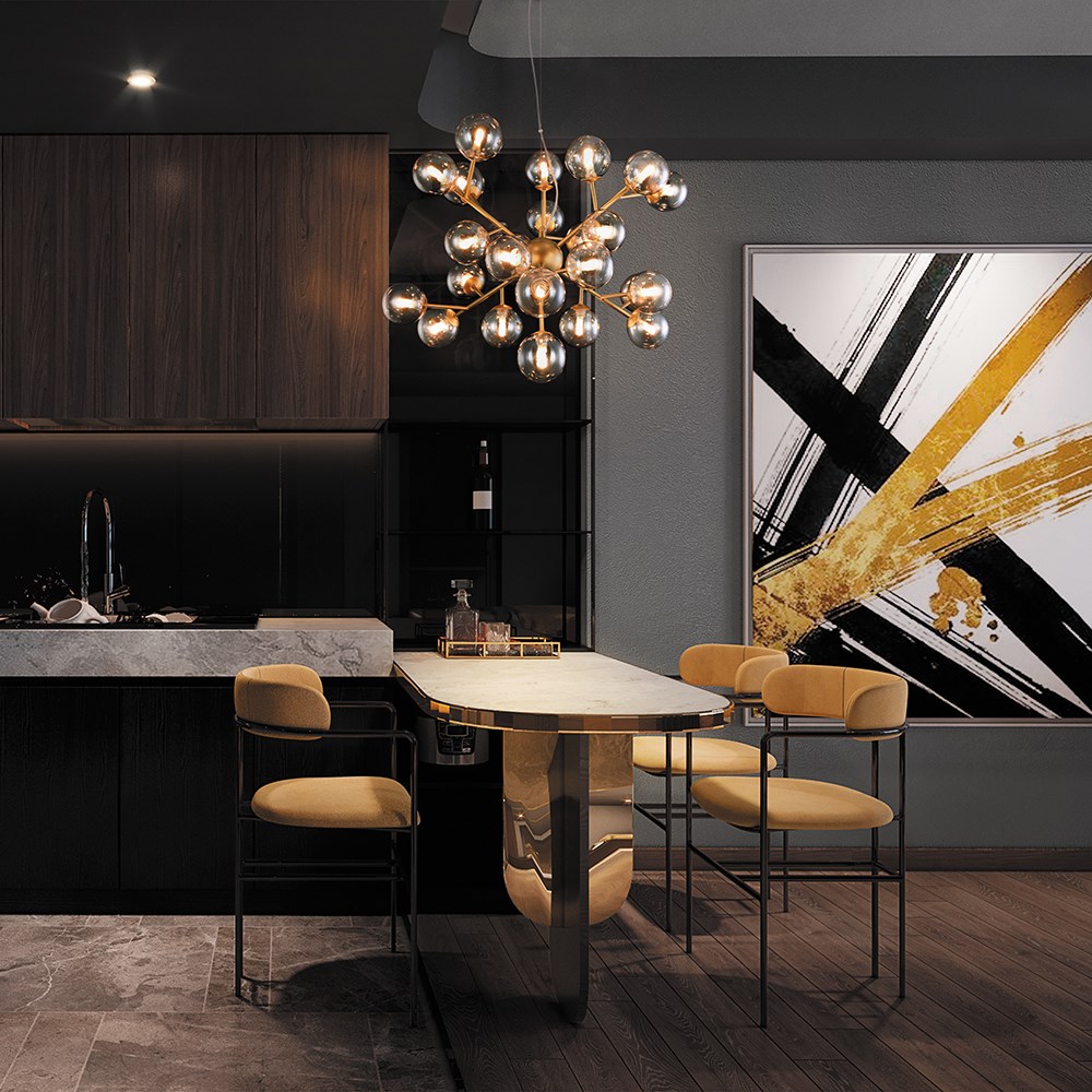 Maytoni Modern Dallas Подвесной светильник цвет: золото MOD545PL-24G