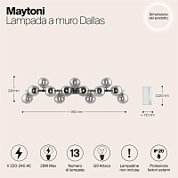 Maytoni Modern Dallas Настенный светильник (бра) цвет: хром MOD547WL-13CH