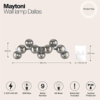 Maytoni Modern Dallas Настенный светильник (бра) цвет: хром MOD547WL-09CH