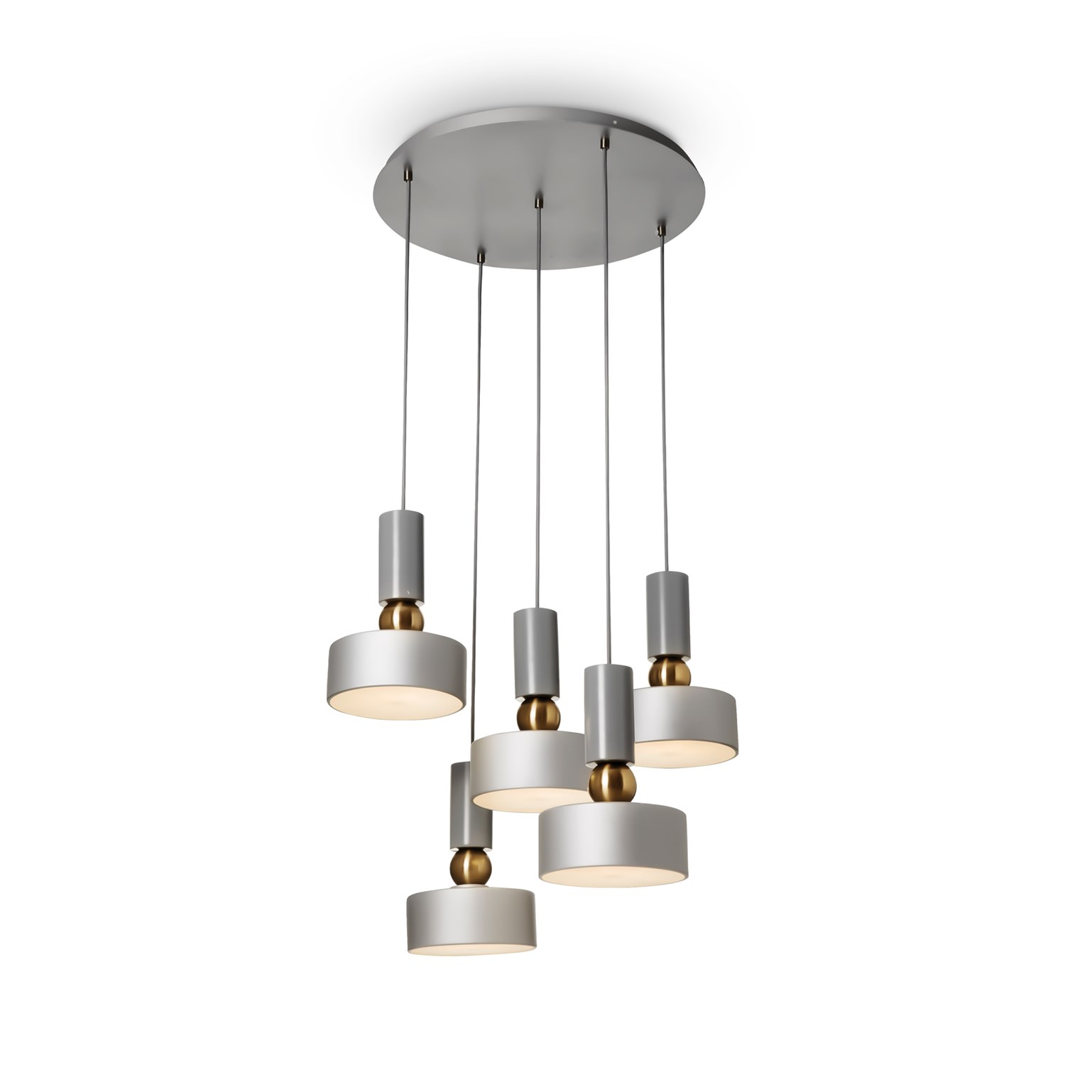 Maytoni Modern Void Подвесной светильник цвет: серебро MOD030PL-05GR