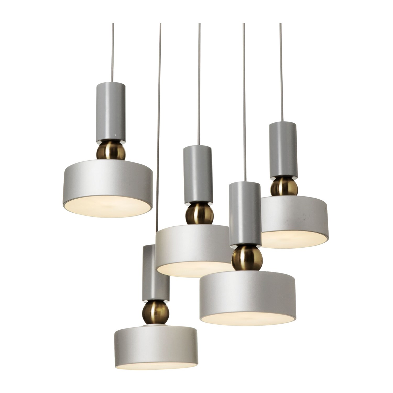 Maytoni Modern Void Подвесной светильник цвет: серебро MOD030PL-05GR