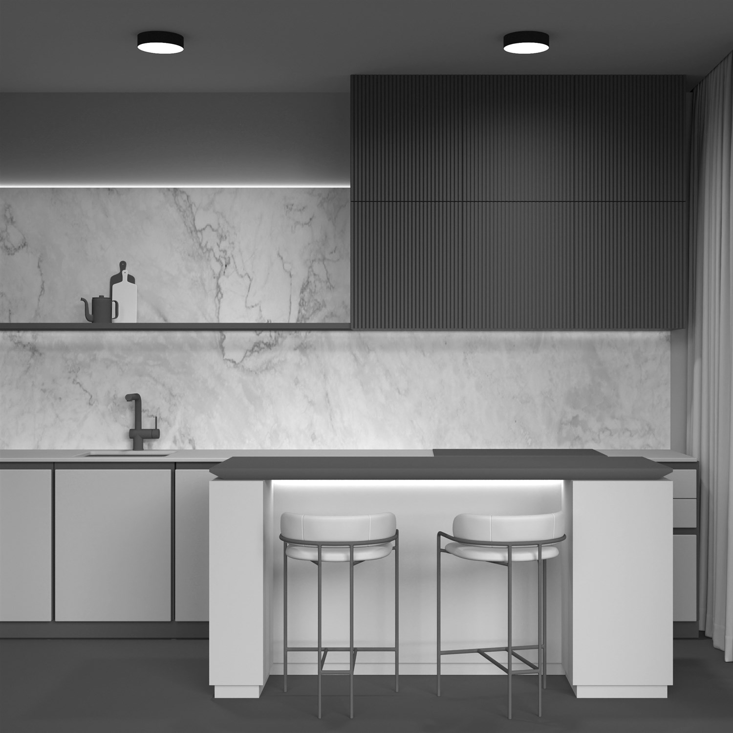 Maytoni Technical Zon Потолочный светильник цвет: черный C032CL-L32B4K