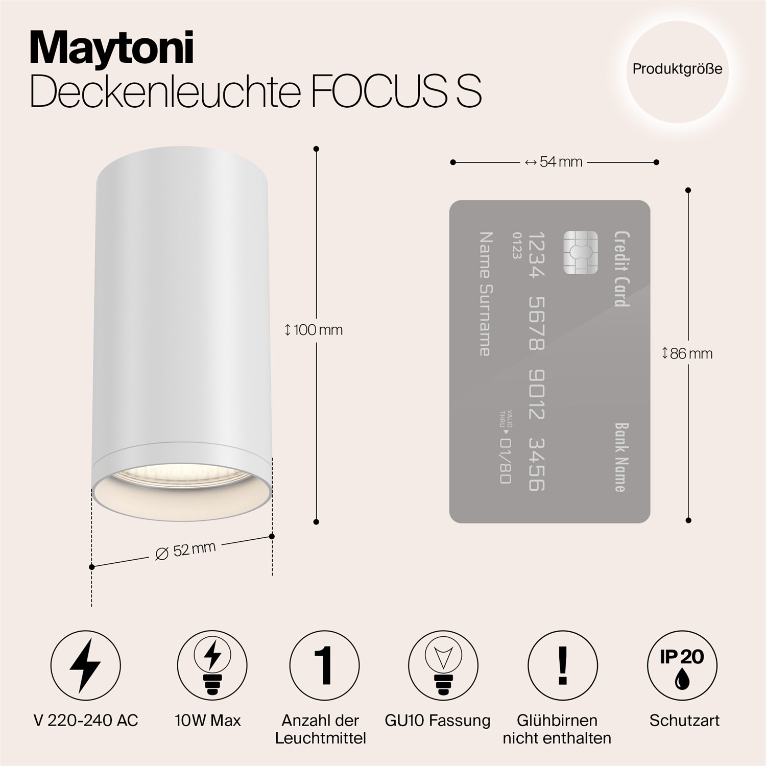 Maytoni Technical FOCUS S Потолочный светильник цвет: белый C052CL-01W