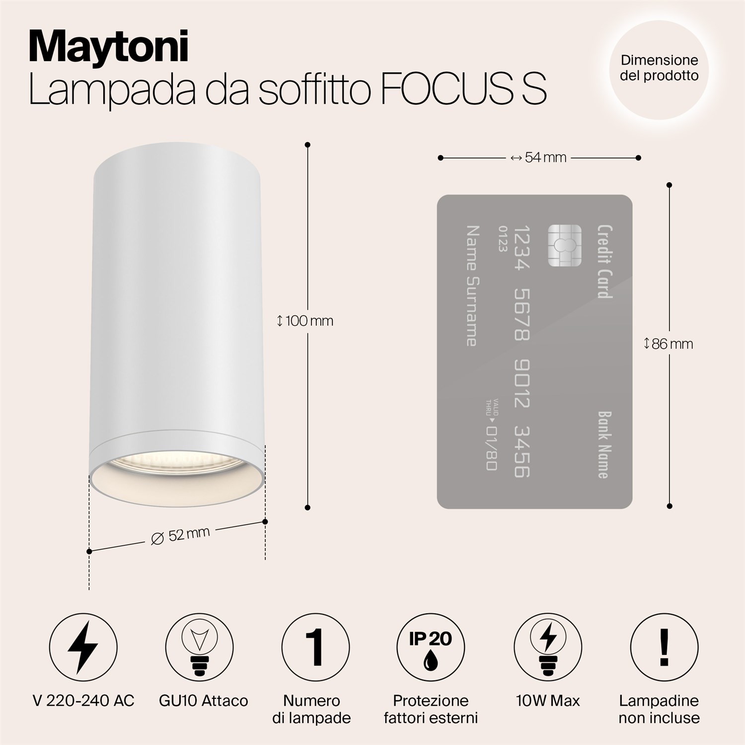 Maytoni Technical FOCUS S Потолочный светильник цвет: белый C052CL-01W