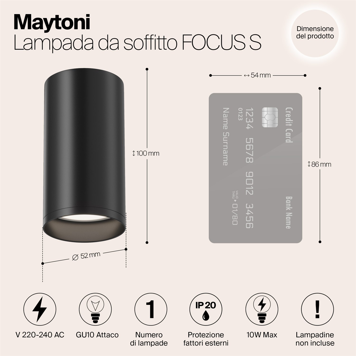 Maytoni Technical FOCUS S Потолочный светильник цвет: черный C052CL-01B
