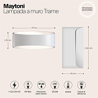 Maytoni Technical Trame Настенный светильник (бра) цвет: белый C806WL-L5W