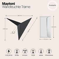 Maytoni Technical Trame Настенный светильник (бра) цвет: черный C808WL-L3B