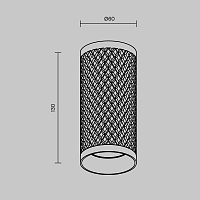 Maytoni Technical Focus Design Потолочный светильник цвет: матовое золото C036CL-01G