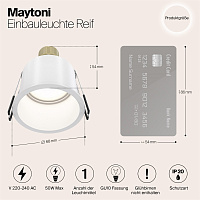 Maytoni Technical Reif Встраиваемый светильник цвет: белый DL049-01W