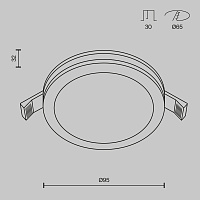 Maytoni Technical Phanton Встраиваемый светильник цвет: черный DL303-L7B