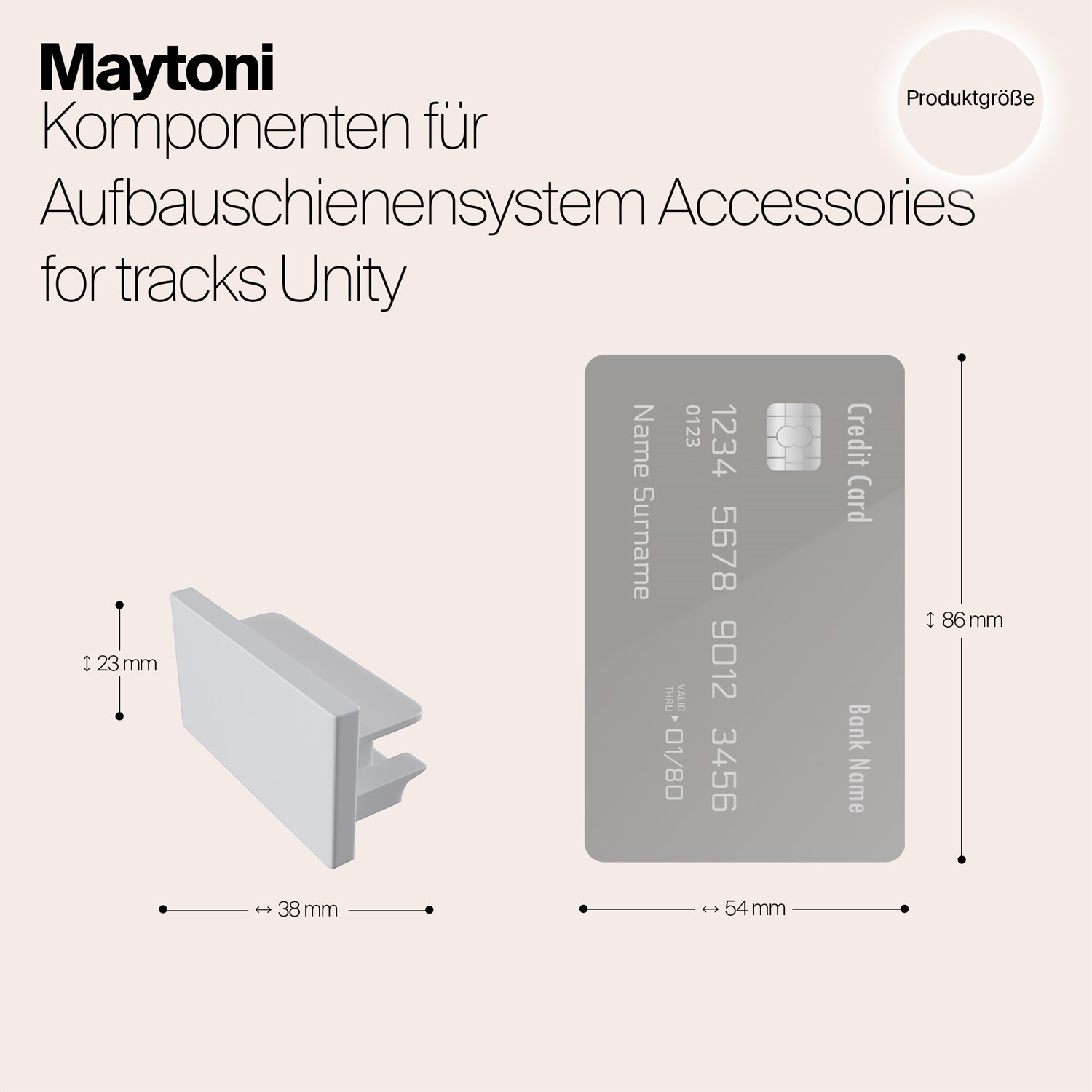 Maytoni Technical Заглушка торцевая 1шт Unity накладной белый TRA001EC-11W