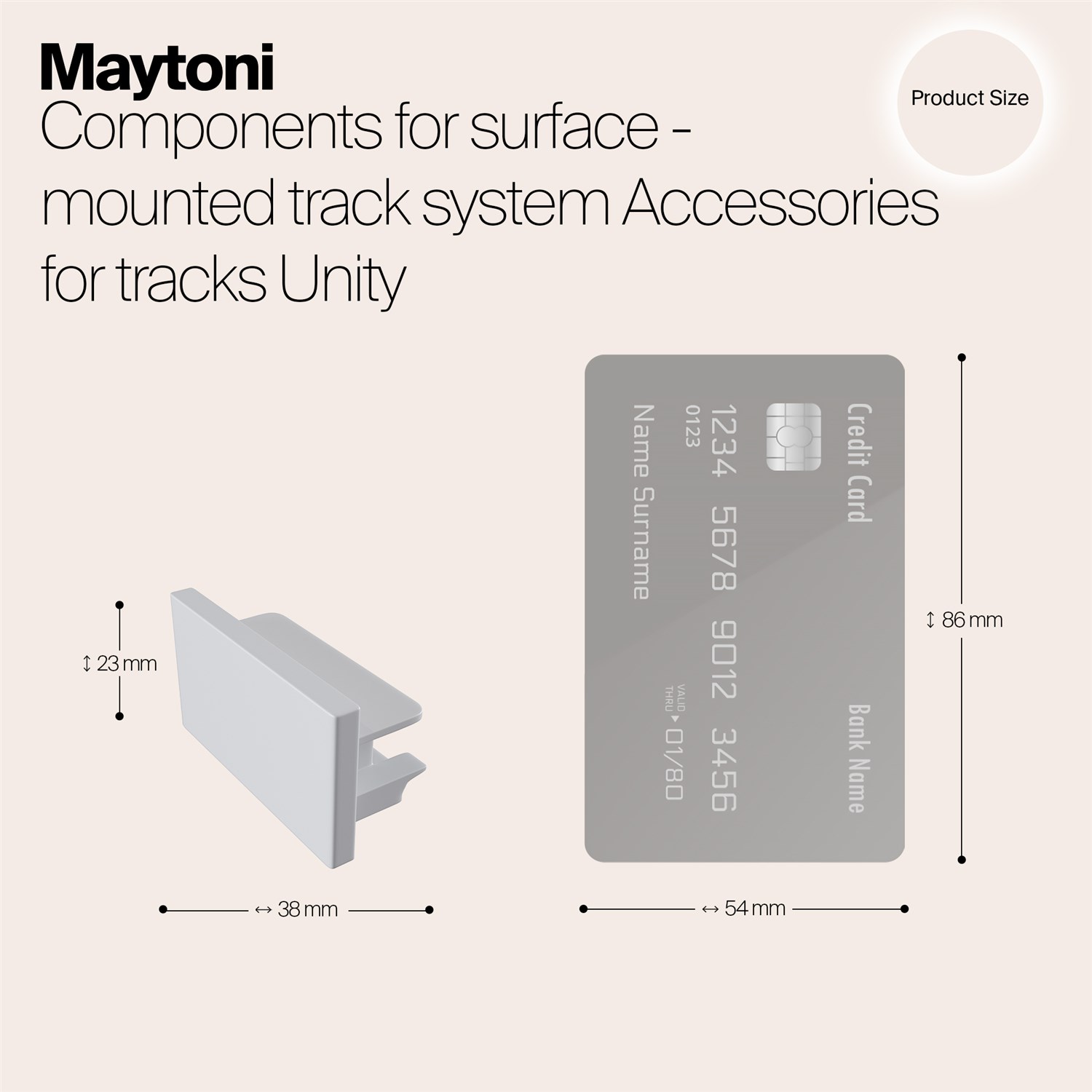 Maytoni Technical Заглушка торцевая 1шт Unity накладной белый TRA001EC-11W