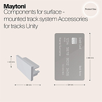 Maytoni Technical Заглушка торцевая 1шт Unity накладной белый TRA001EC-11W