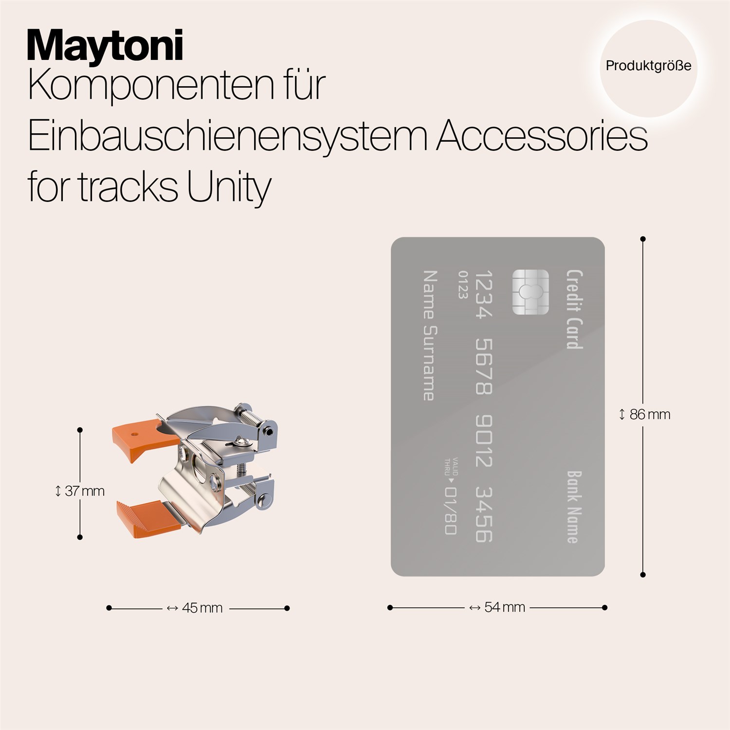 Maytoni Technical Держатель пружинный Unity встраиваемый, серебро TRA002HR-11B
