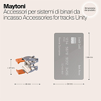 Maytoni Technical Держатель пружинный Unity встраиваемый, серебро TRA002HR-11B