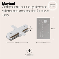Maytoni Technical Коннектор прямой Unity встраиваемый белый TRA002C-11W