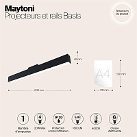 Maytoni Technical Basis Трековый светильник цвет: черный TR012-2-20W4K-B