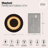 Maytoni Outdoor Limo Встраиваемый светильник цвет: черный O037-L3B3K