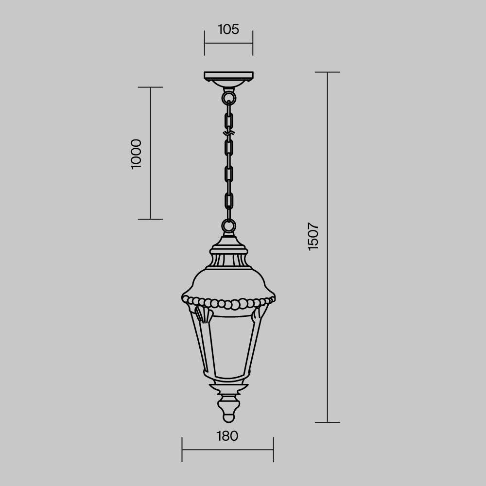 Maytoni Outdoor Goiri Подвесной светильник цвет: бронза антик O029PL-01BZ