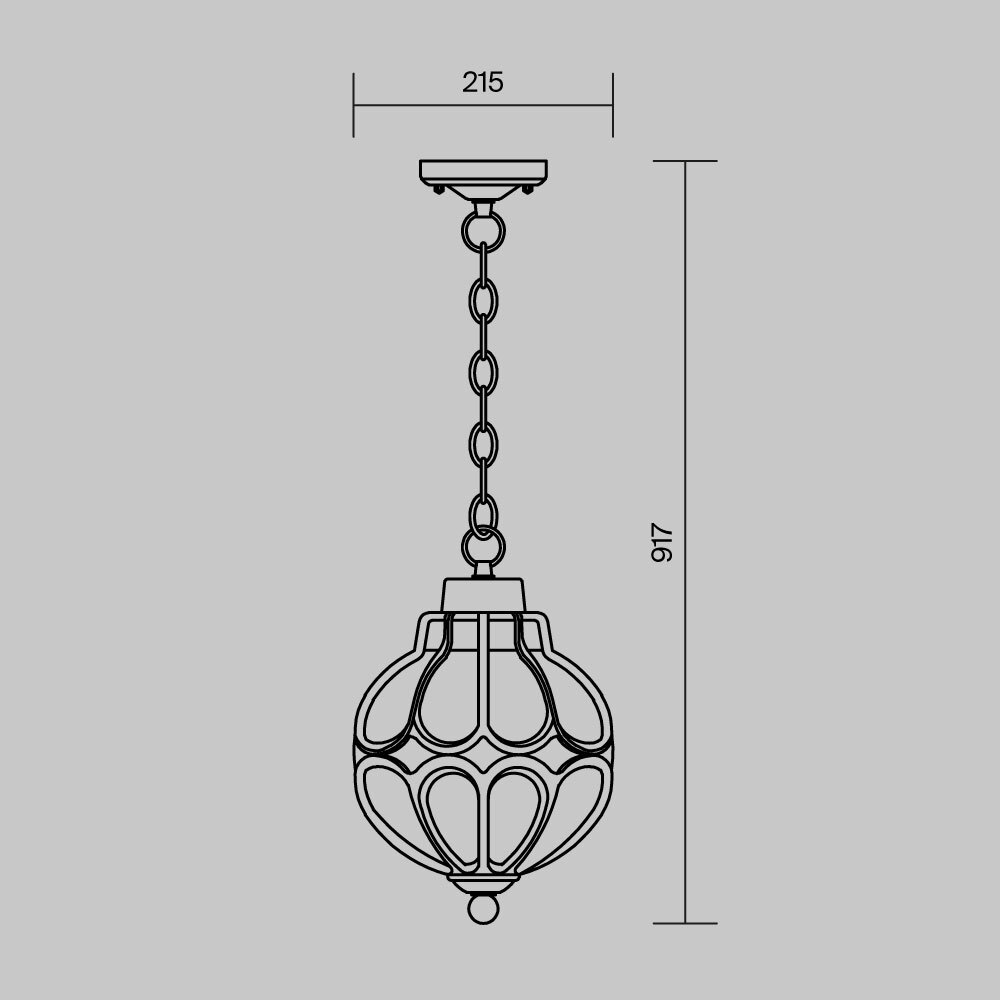 Maytoni Outdoor Via Подвесной светильник цвет: золото антик O024PL-01G