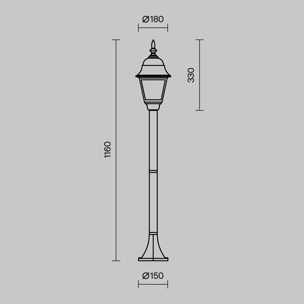Maytoni Outdoor Abbey Road Ландшафтный светильник цвет: черный O003FL-01B