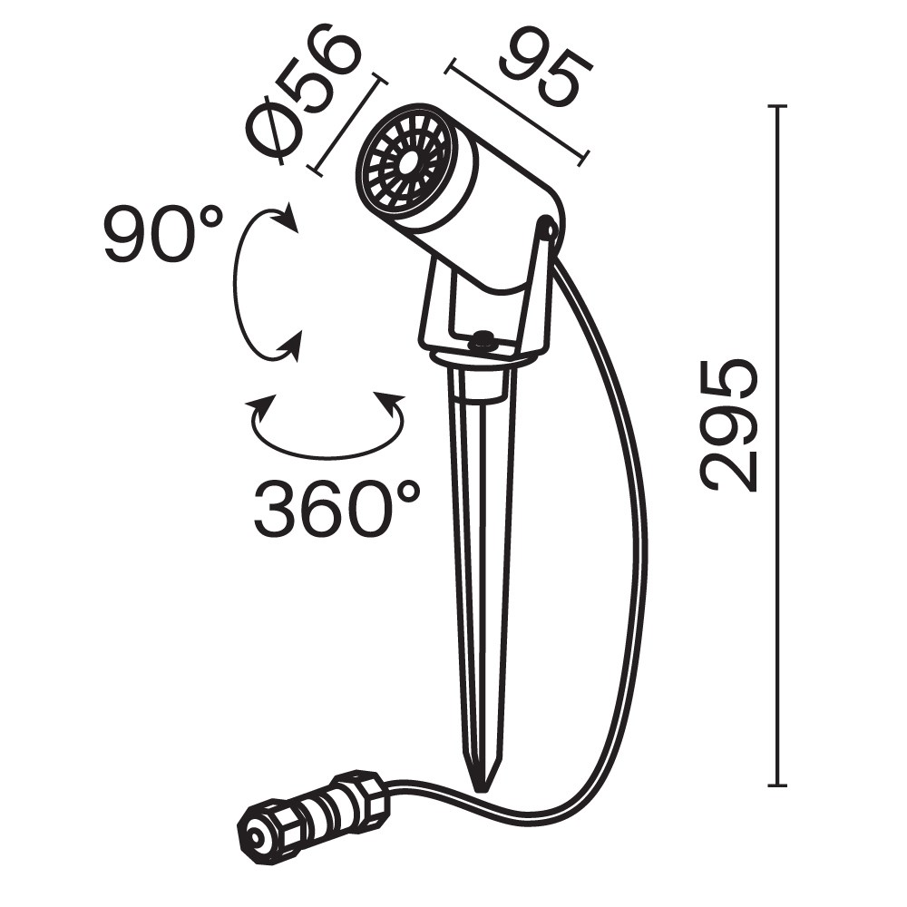Maytoni Outdoor Scope Ландшафтный светильник цвет: черный O025FL-01B