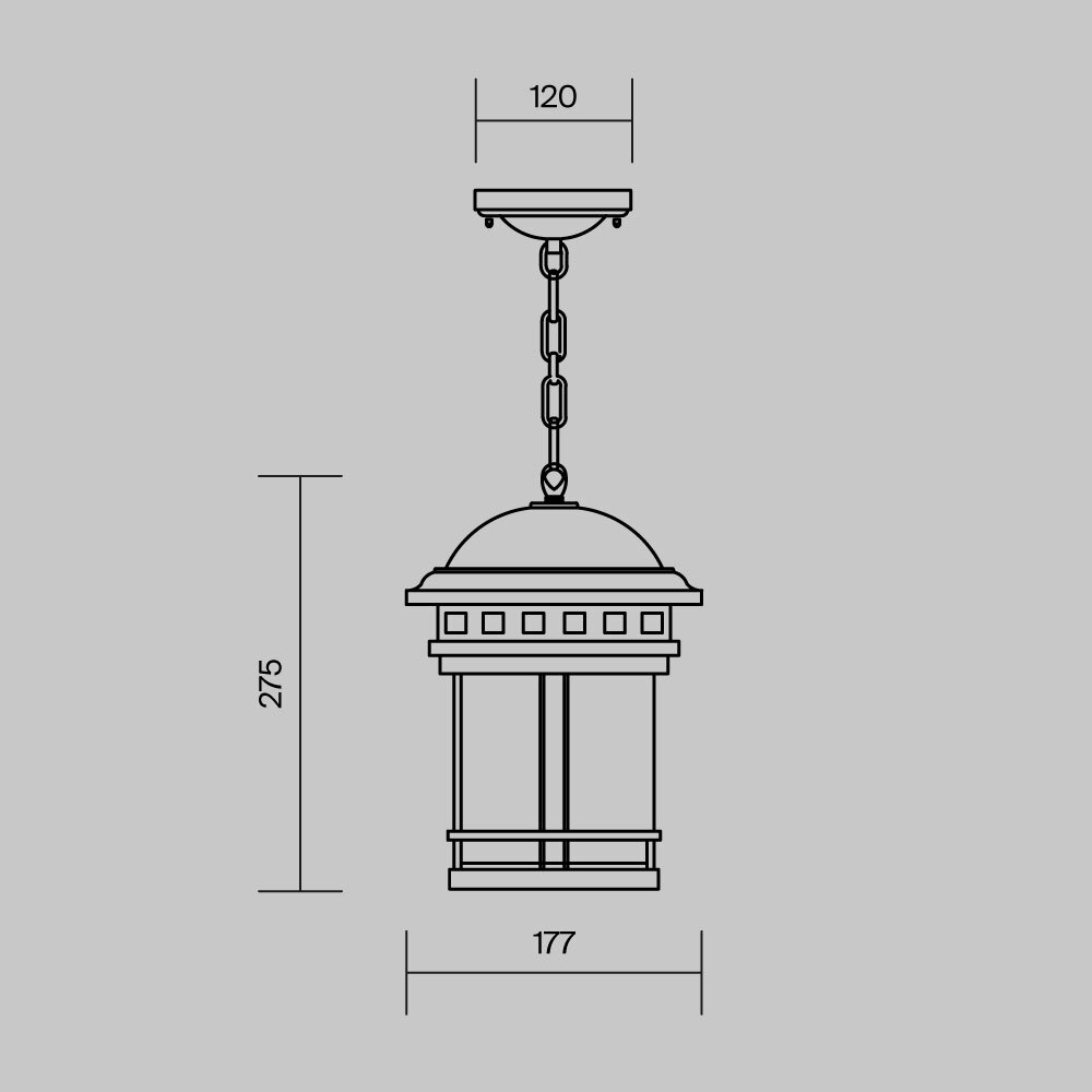 Maytoni Outdoor Salamanca Подвесной светильник цвет: коричневый O031PL-01BR